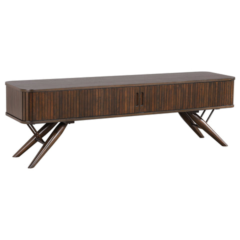 Dorian Wood 71" TV Stand with Sliding Doors WalnutWalnut