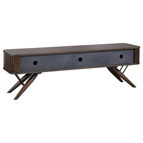 Dorian Wood 71" TV Stand with Sliding Doors WalnutWalnut