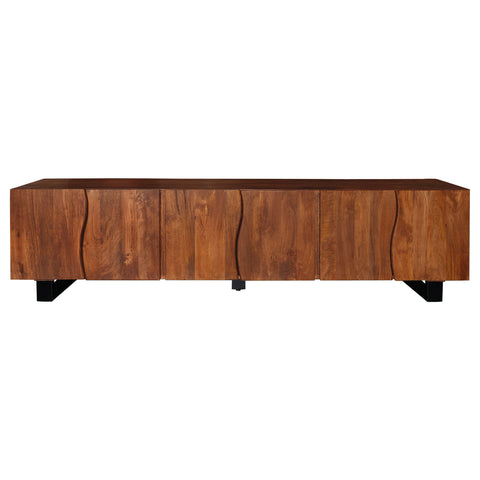 Pino 86-inch Wood TV Stand Media Console Mango Brown