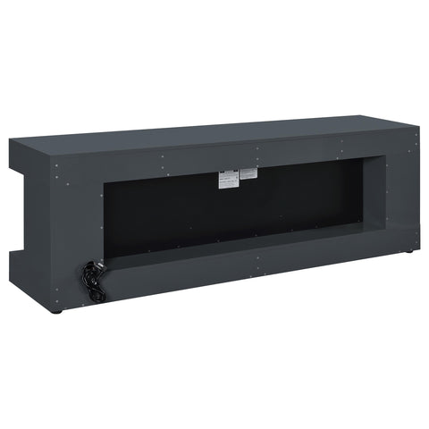 Centergrove TV Stand Fireplace Console Bluetooth Speaker Grey High Gloss
