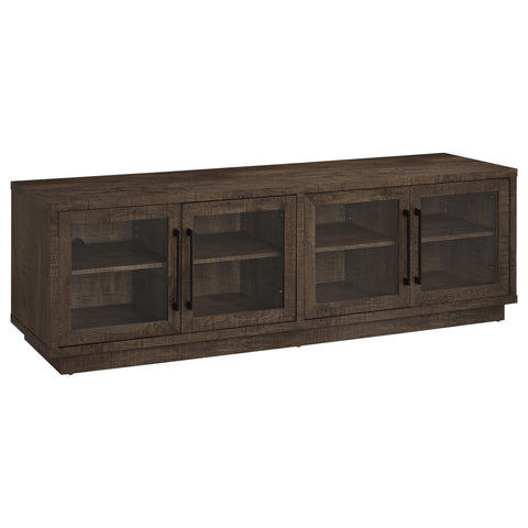 Rennes 4-Door TV Stand for TVs up to 85 Inches Dark Rustic Mango