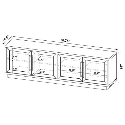 Rennes 4-Door TV Stand for TVs up to 85 Inches Golden Oak