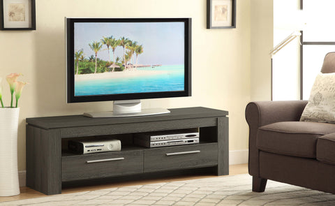 Partridge 2-drawer Engineered Wood 59" TV Stand Weathered GreyWeathered Grey