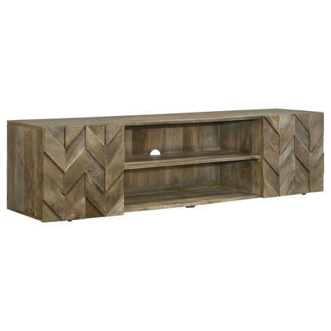 Kaywood 2-door Wood 70" TV Stand Media Console Mango BrownMango Brown