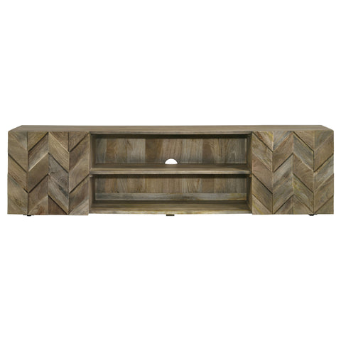 Kaywood 2-door Wood 70" TV Stand Media Console Mango BrownMango Brown