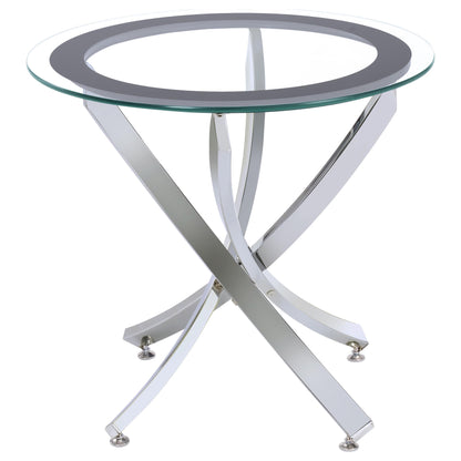 Cambria 3-piece Round Coffee and End Table Set Chrome