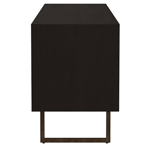 Stanton 2-door Mango Wood 70" TV Stand Charcoal BlackCharcoal Black