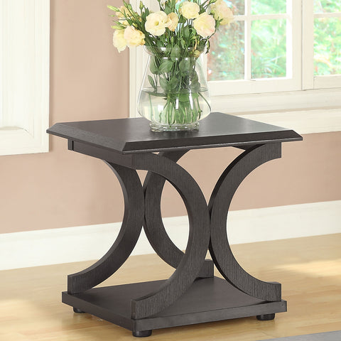 Edgeworth Rectangular Engineered Wood Side End Table CappuccinoCappuccino