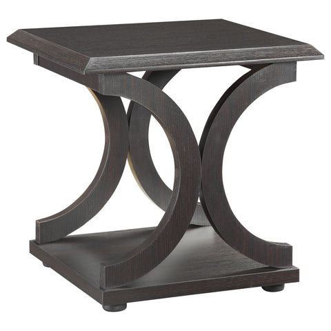 Edgeworth Rectangular Engineered Wood Side End Table CappuccinoCappuccino