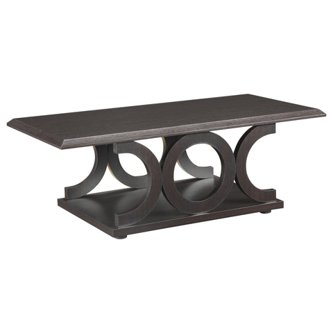 Edgeworth Rectangular Engineered Wood Coffee Table CappuccinoCappuccino