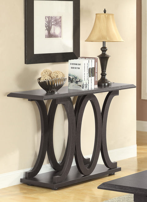 Edgeworth Engineered Wood Entryway Console Table CappuccinoCappuccino