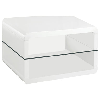 Anna 2-piece Coffee and End Table Set White High Gloss