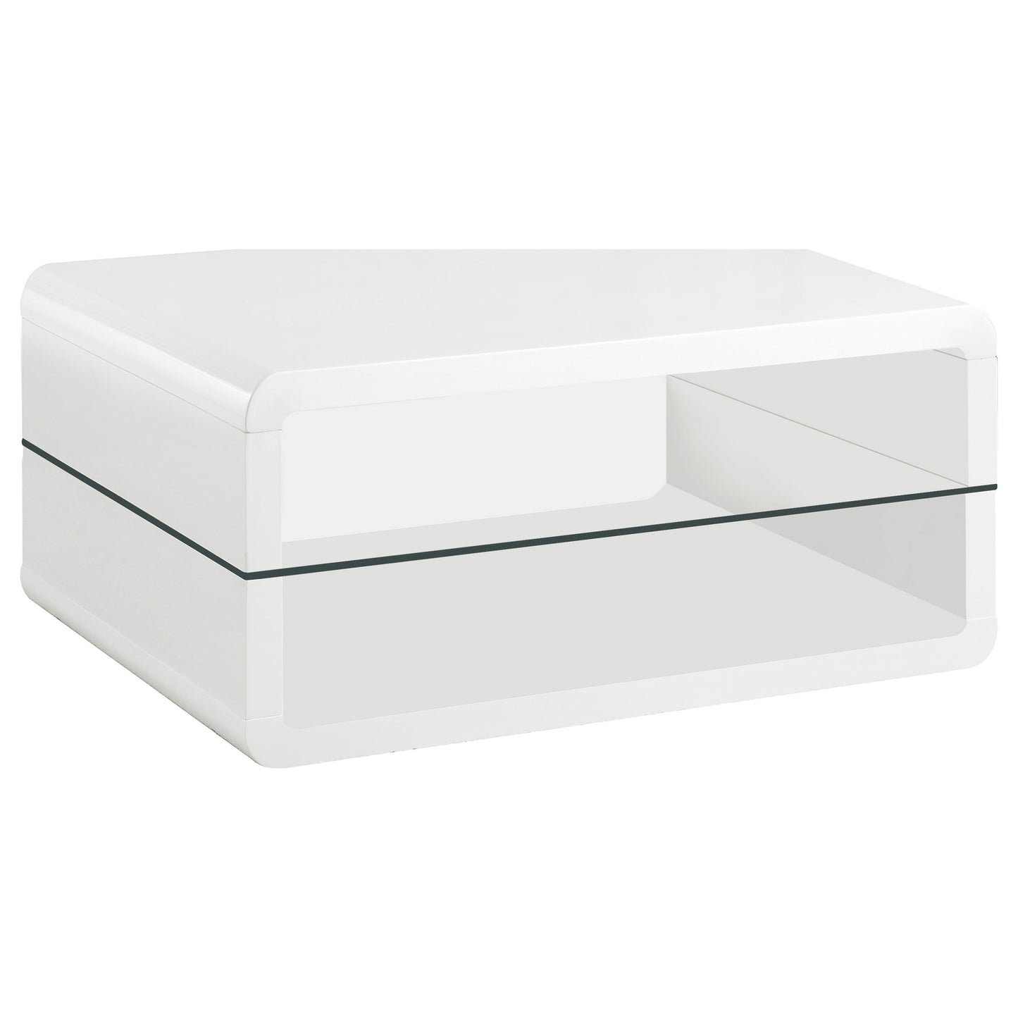 anna 2-piece coffee and end table set white high gloss