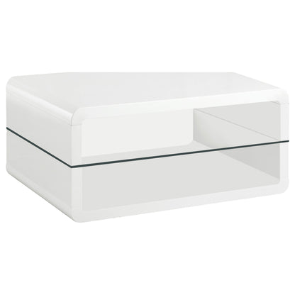 Anna 2-piece Coffee and End Table Set White High Gloss