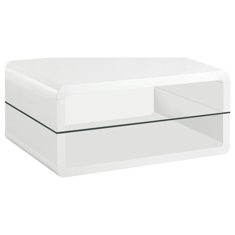 Anna 3-piece Coffee and End Table Set White High Gloss