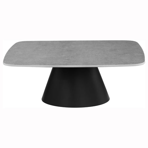 Nollet 2-piece Cocktail Coffee Table Set Concrete and Black