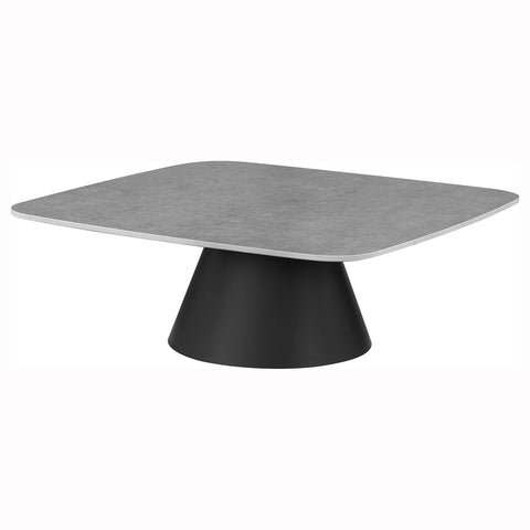 Nollet 2-piece Cocktail Coffee Table Set Concrete and Black