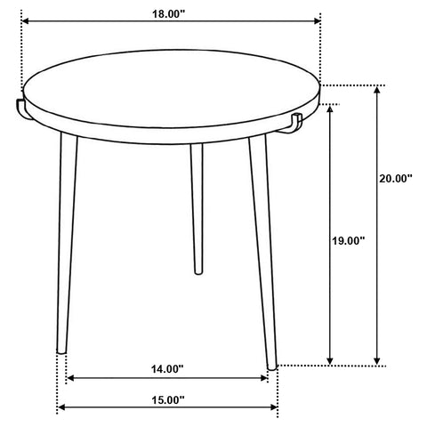 Delfin 2-piece Solid Wood Coffee and End Table Set Natural