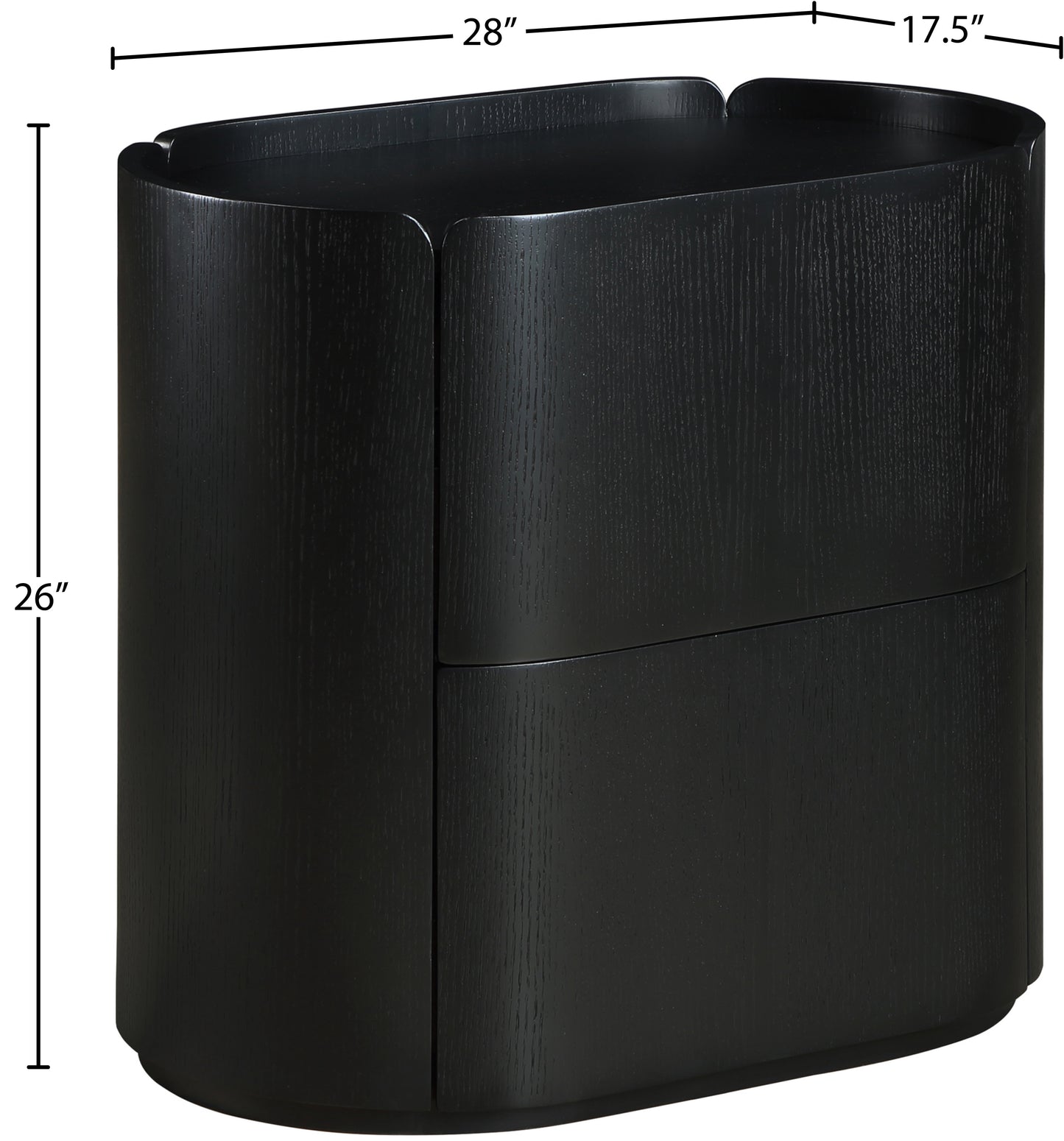 anzio black night stand