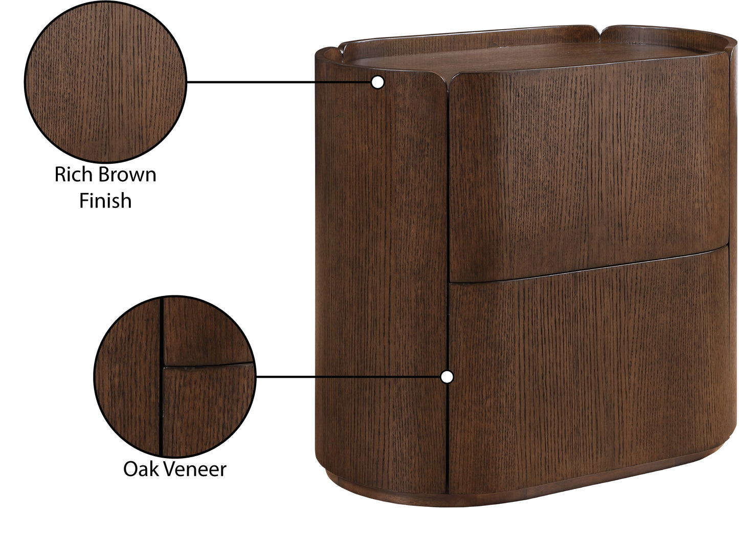 anzio brown night stand