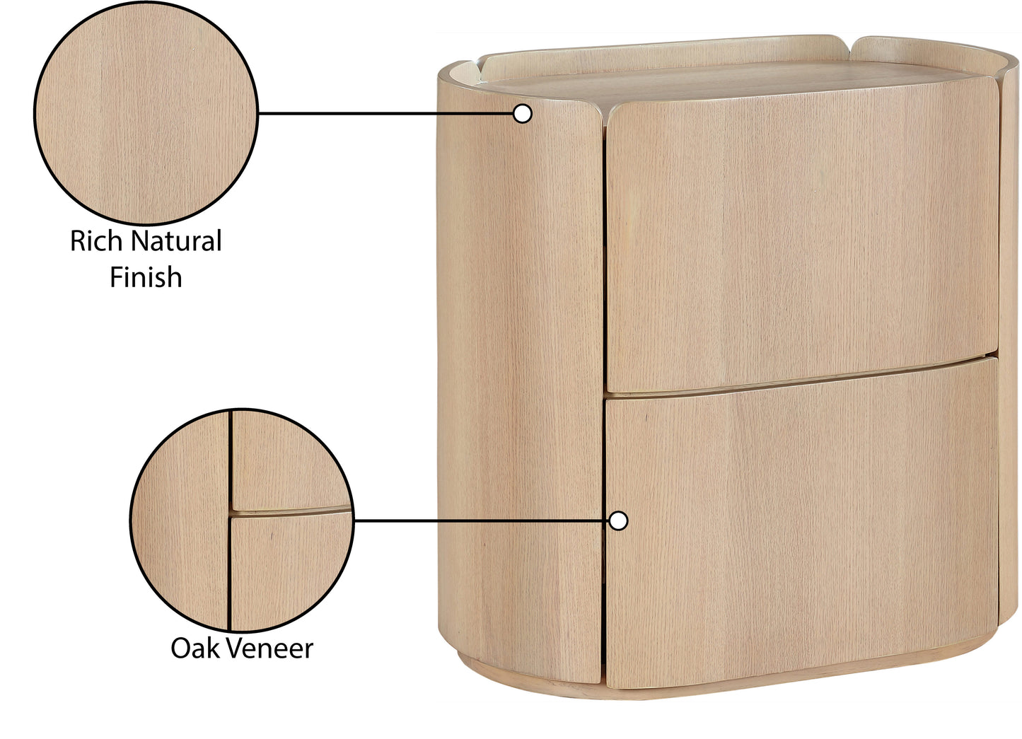 anzio natural night stand