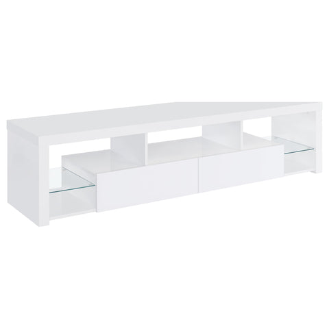 Comstock 3-piece 71" TV Entertainment Center White High GlossWhite High Gloss