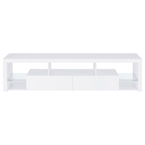 Comstock 3-piece 71" TV Entertainment Center White High GlossWhite High Gloss