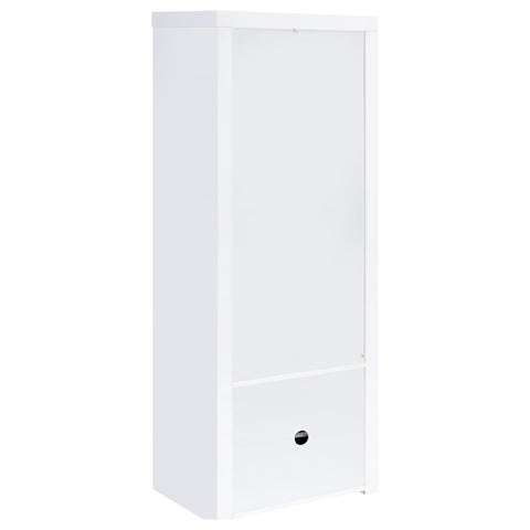 Comstock 3-shelf Engineered Wood Media Tower High Gloss WhiteWhite High Gloss
