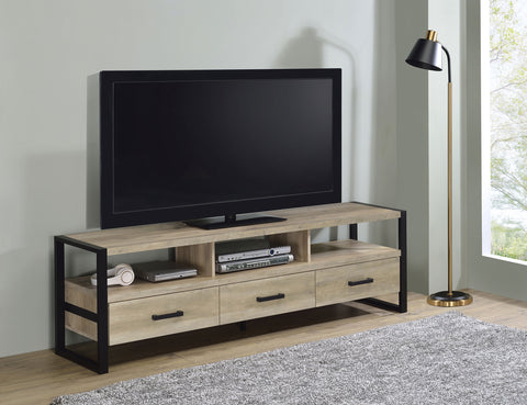 Cassidy 3-drawer Engineered Wood 71" TV Stand Distressed PineDistressed Pine