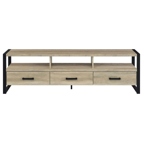 Cassidy 3-drawer Engineered Wood 71" TV Stand Distressed PineDistressed Pine