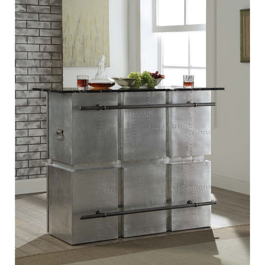 BAR TABLE W/MARBLE TOP