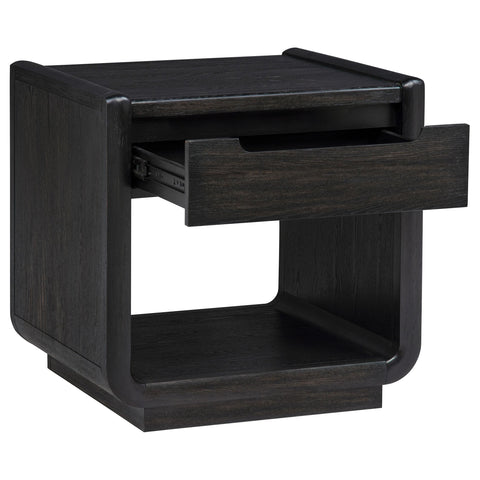 Clower 2-piece Wood Coffee and End Table Set Burnished Black