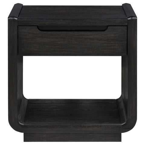 Clower 2-piece Wood Coffee and End Table Set Burnished Black