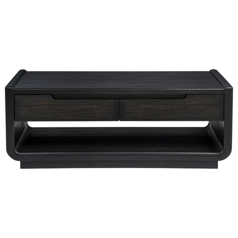 Clower 2-piece Wood Coffee and End Table Set Burnished Black