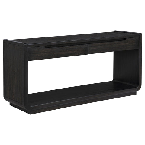 Clower 2-drawer Entryway Sofa Console Table Burnished Black