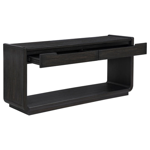Clower 2-drawer Entryway Sofa Console Table Burnished Black