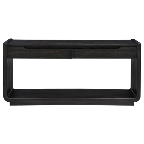 Clower 2-drawer Entryway Sofa Console Table Burnished Black