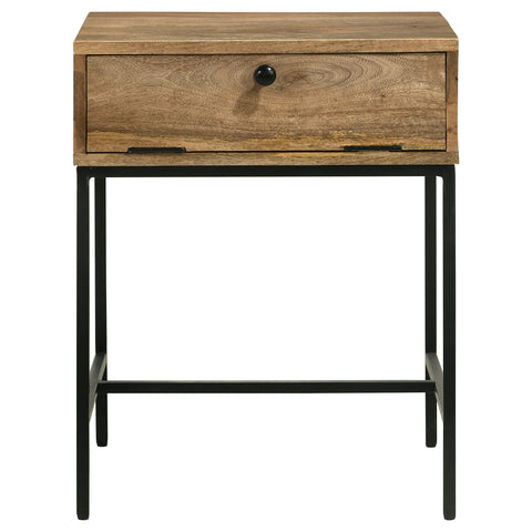 Cabra Rectangular Side End Table with Storage Honey BrownHoney Brown