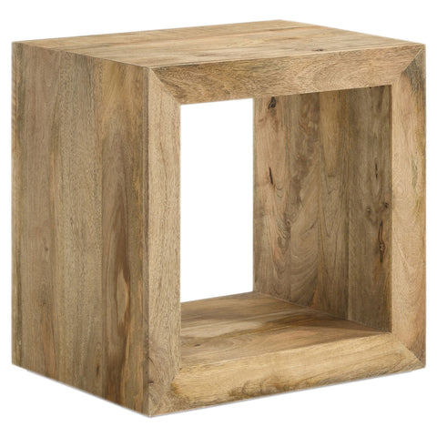Aero Rectangular Solid Wood End Table NaturalNatural
