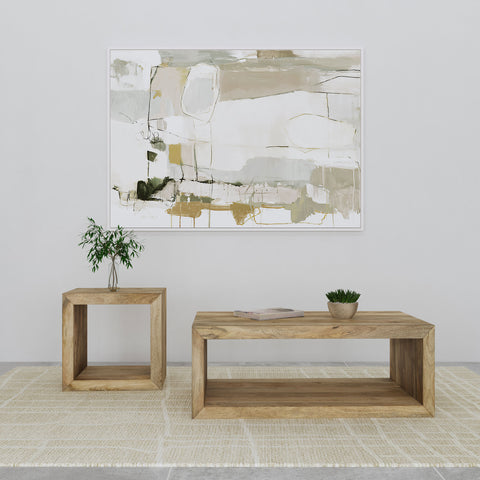 Moore 2-piece Solid Mango Coffee and End Table Set Natural