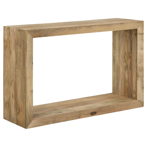 Aero Rectangular Solid Wood Sofa Console Table NaturalNatural