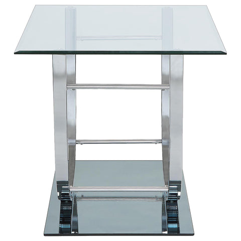 Medley 3-piece Glass Top Coffee and End Table Set Chrome