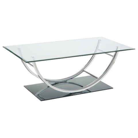Medley 3-piece Glass Top Coffee and End Table Set Chrome