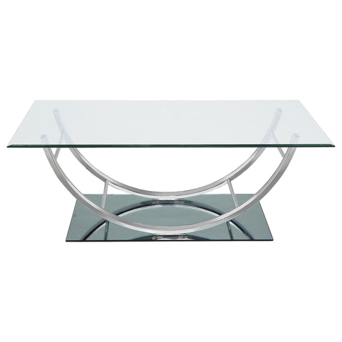 Medley 3-piece Glass Top Coffee and End Table Set Chrome
