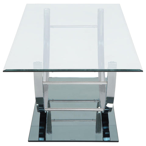 Medley 3-piece Glass Top Coffee and End Table Set Chrome