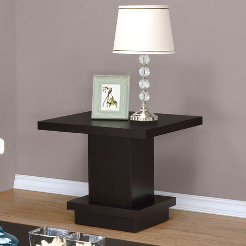 Pepita Square Engineered Wood Side End Table CappuccinoCappuccino