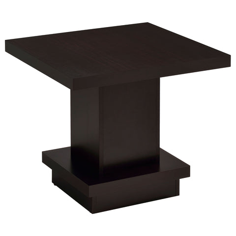 Pepita Square Engineered Wood Side End Table CappuccinoCappuccino