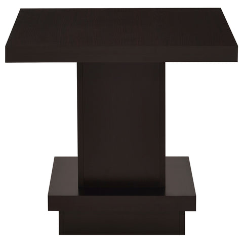 Pepita Square Engineered Wood Side End Table CappuccinoCappuccino