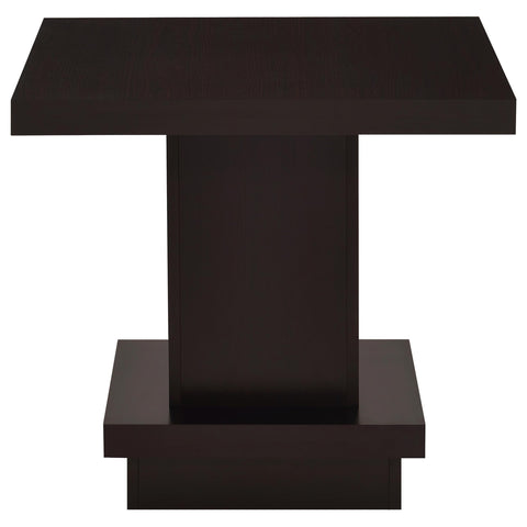 Tisdall 3-piece Square Coffee and End Table Set Cappuccino