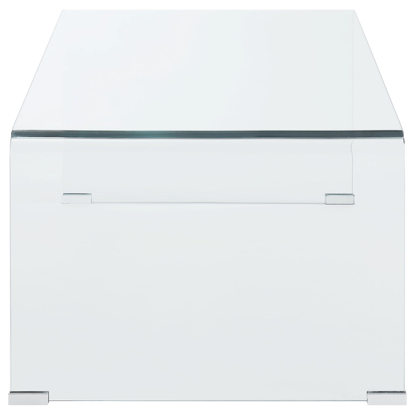 edna rectangular tempered bent glass coffee table clearclear